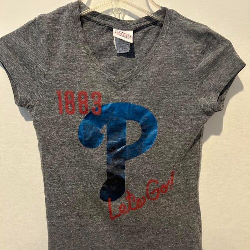 Girls Grey Phillies Tee Shirt